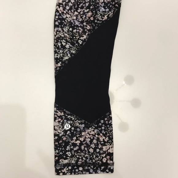Lululemon Pace Rival Crop 22" Floral Spritz Multi/Black Size 4 - Picture 6 of 16
